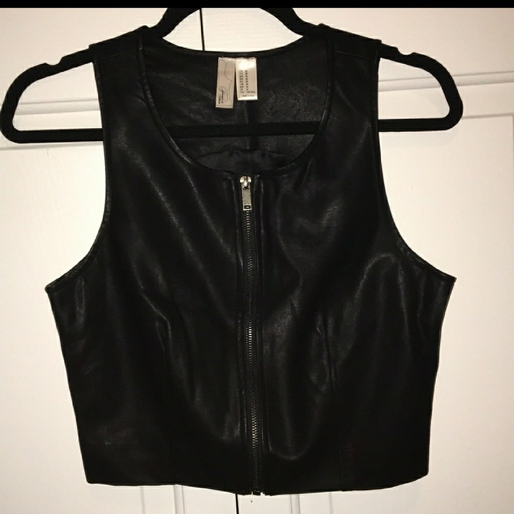 Leather Crop Top